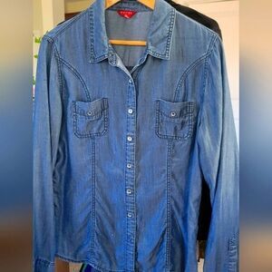 Guess soft denim blouse Medium like new